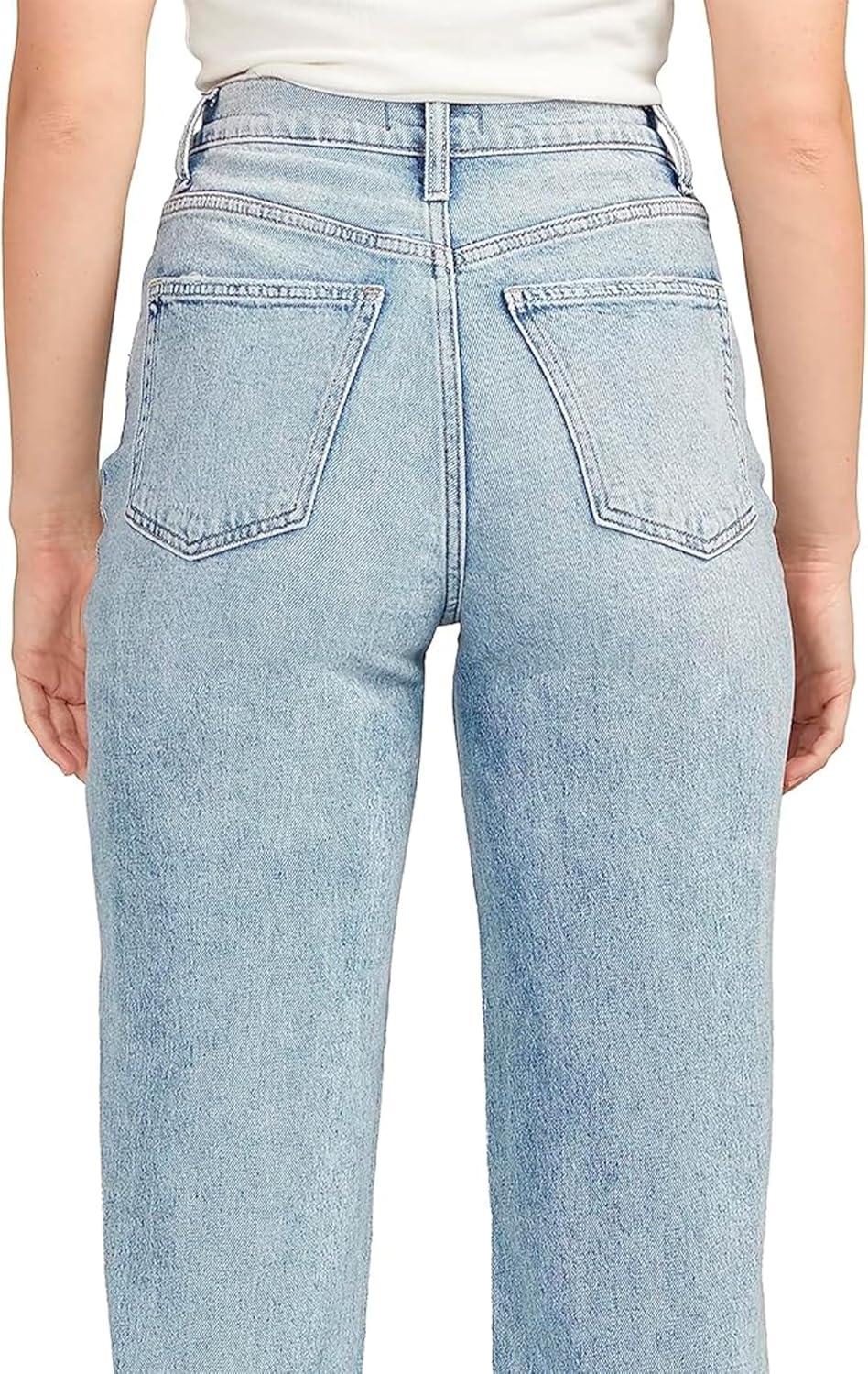 image:imageSilver Jeans Co Womens Highly Desirable High Rise Trouser Leg JeansMed Wash Acs212