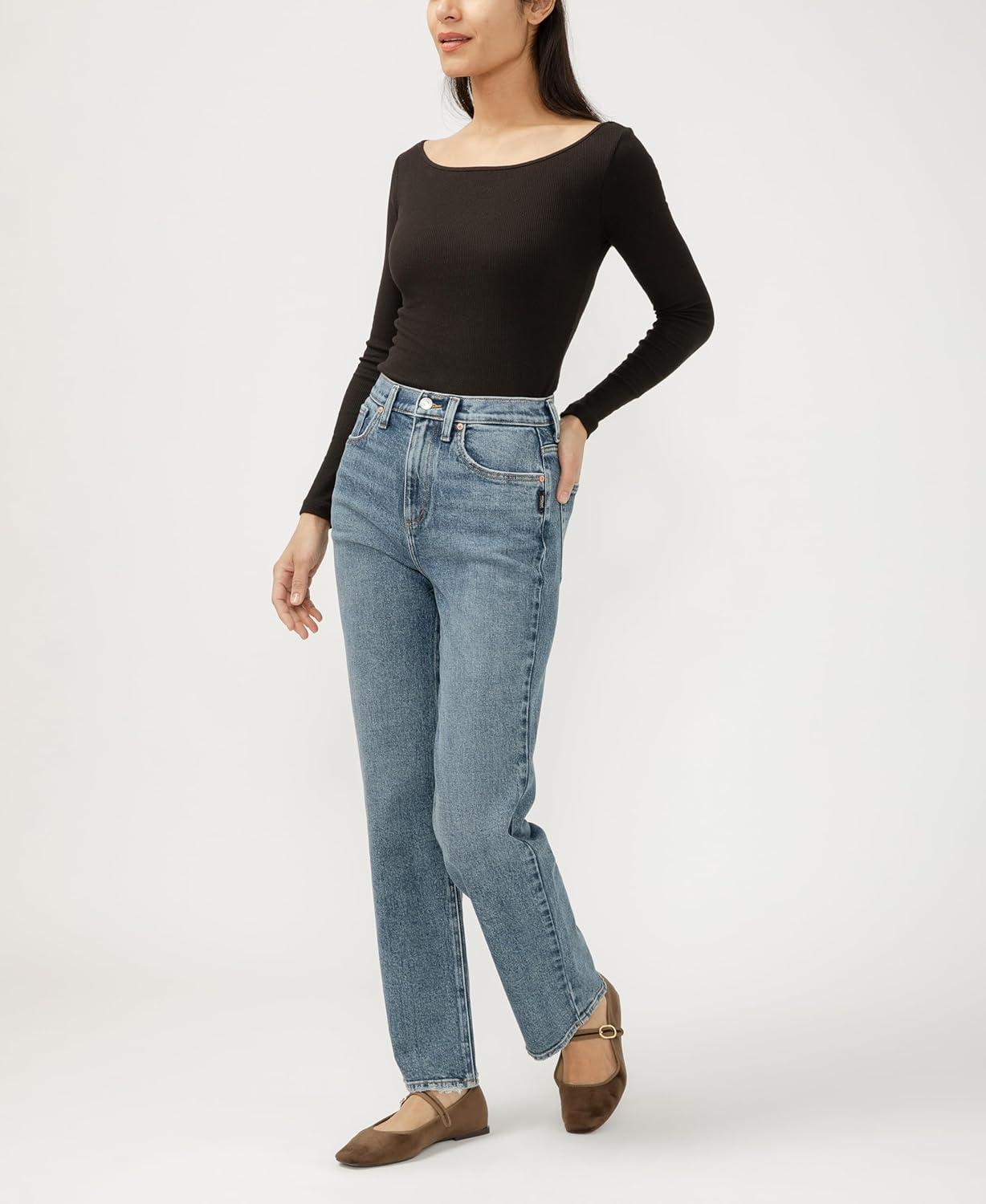 image:imageSilver Jeans Co Womens Highly Desirable High Rise Wide Leg JeansMalibu