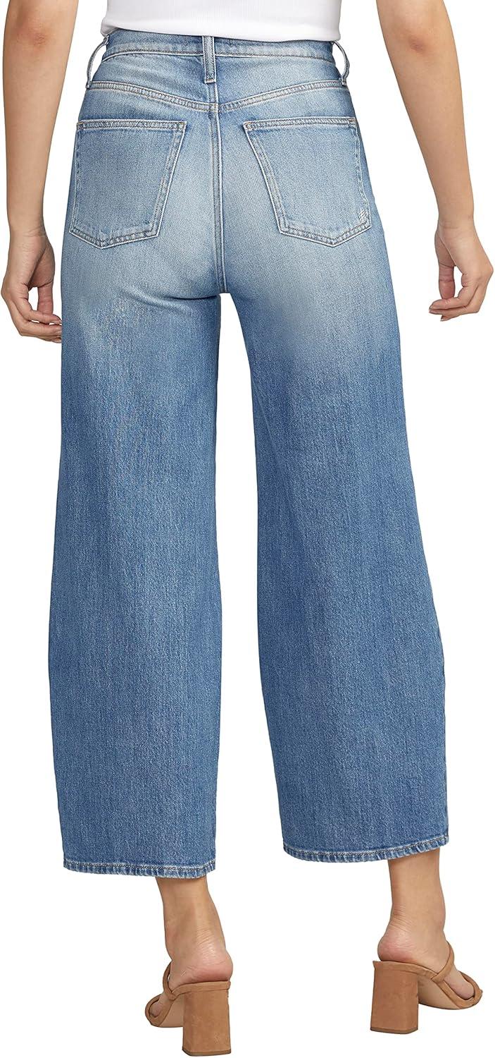image:imageSilver Jeans Co Womens Highly Desirable High Rise Wide Leg JeansMed Wash Acs264