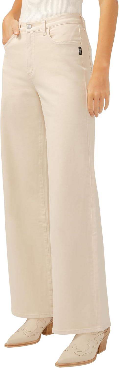 image:imageSilver Jeans Co Womens Highly Desirable High Rise Wide Leg JeansSand