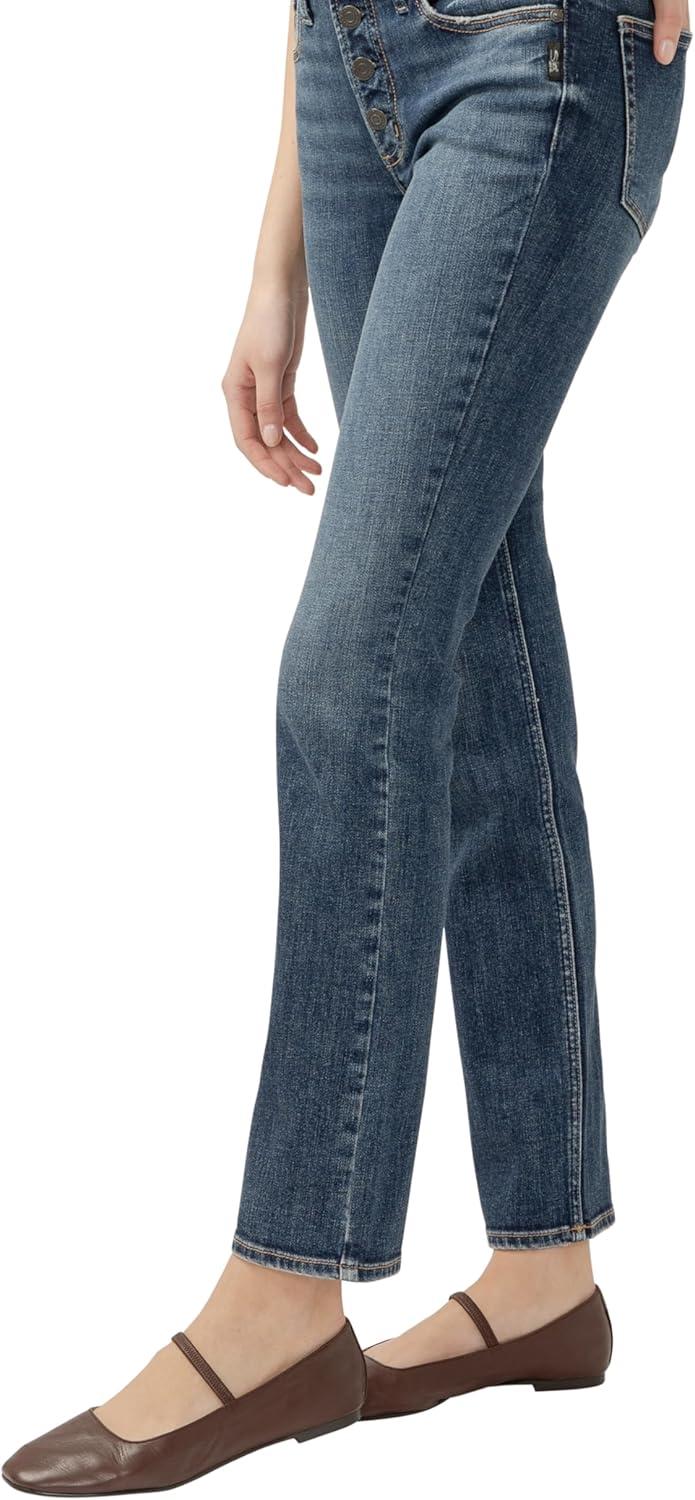 image:imageSilver Jeans Co Womens Most Wanted Mid Rise Straight Leg JeansDark Wash
