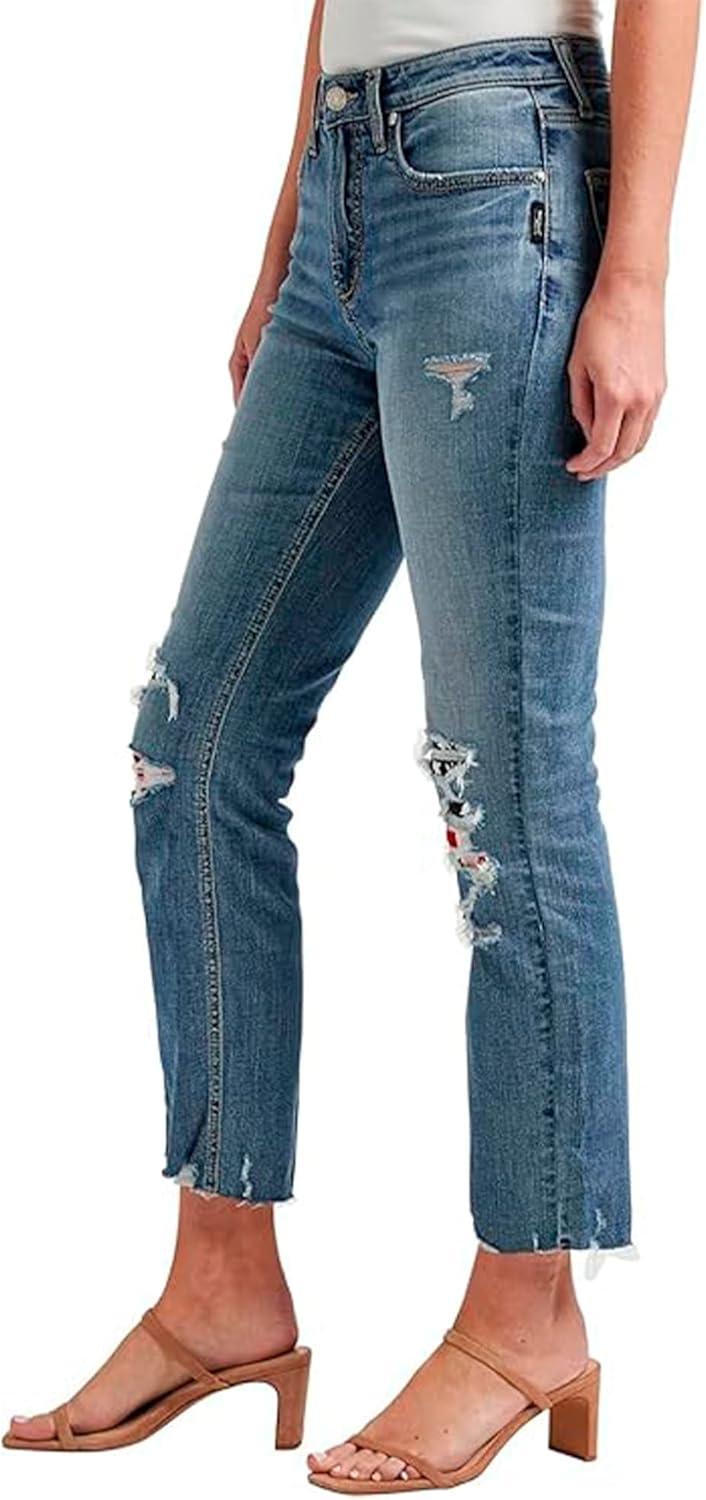 image:imageSilver Jeans Co Womens Most Wanted Mid Rise Straight Leg JeansIndigo