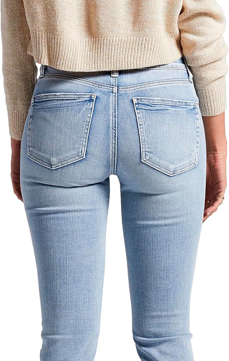 image:imageSilver Jeans Co Womens Most Wanted Mid Rise Straight Leg JeansLight Wash Scv112
