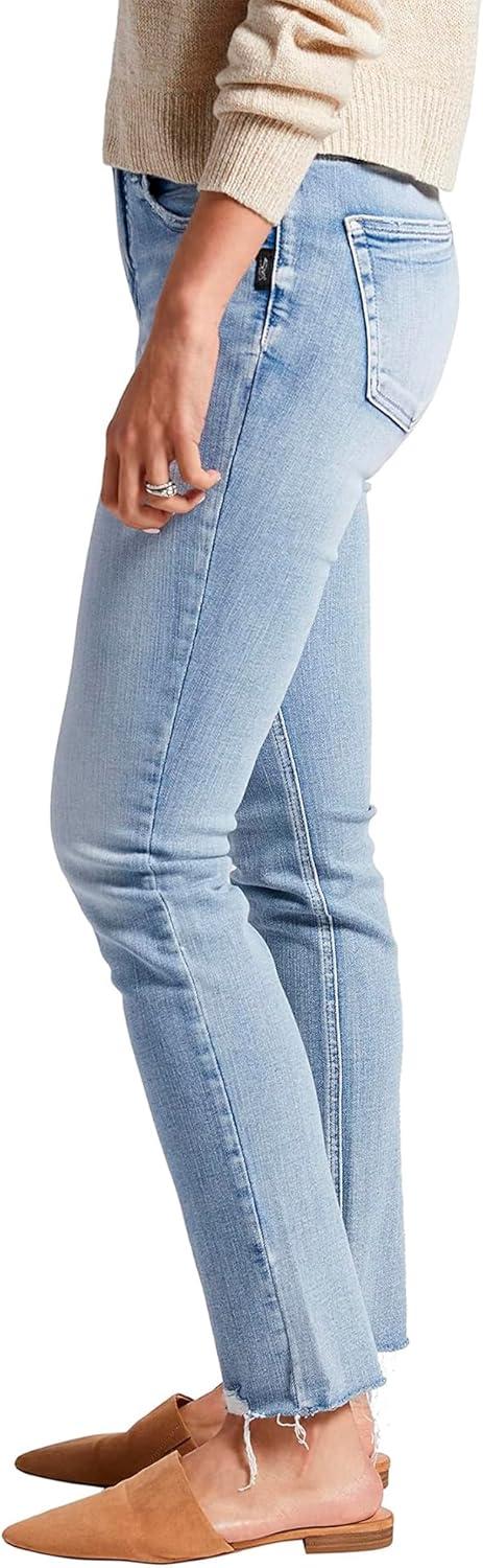 image:imageSilver Jeans Co Womens Most Wanted Mid Rise Straight Leg JeansLight Wash Scv112