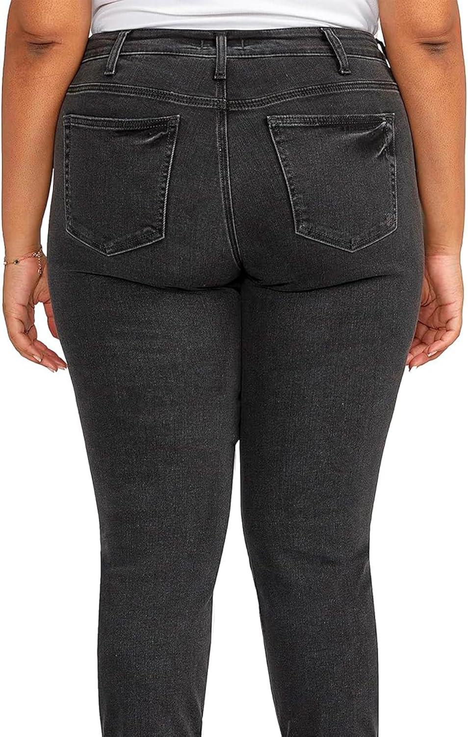 image:imageSilver Jeans Co Womens Plus Size Boyfriend Mid Rise Slim Leg JeansDark Wash Abs538