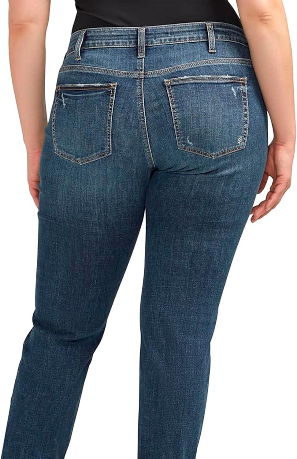 image:imageSilver Jeans Co Womens Plus Size Boyfriend Mid Rise Slim Leg JeansMed Wash Cvs310