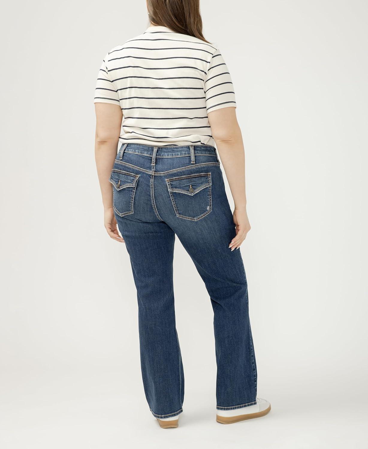 image:imageSilver Jeans Co Womens Plus Size Elyse Mid Rise Bootcut JeansSherbrook
