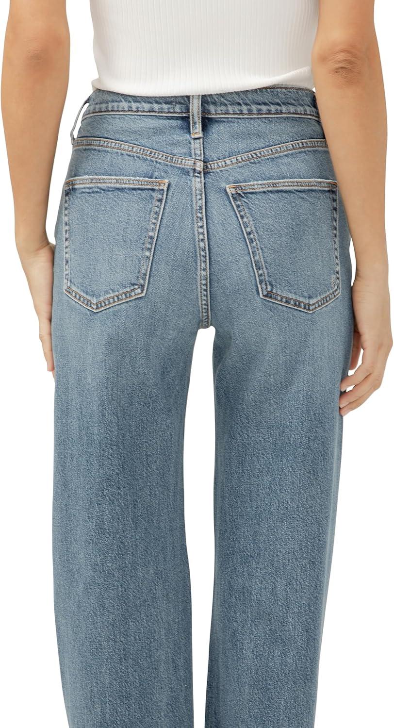 image:imageSilver Jeans Co Womens Relaxed Mid Rise Straight Leg JeansWillow