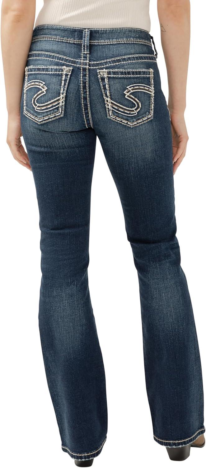 image:imageSilver Jeans Co Womens Suki Mid Rise Curvy Fit Bootcut JeansMed Wash Sjb376