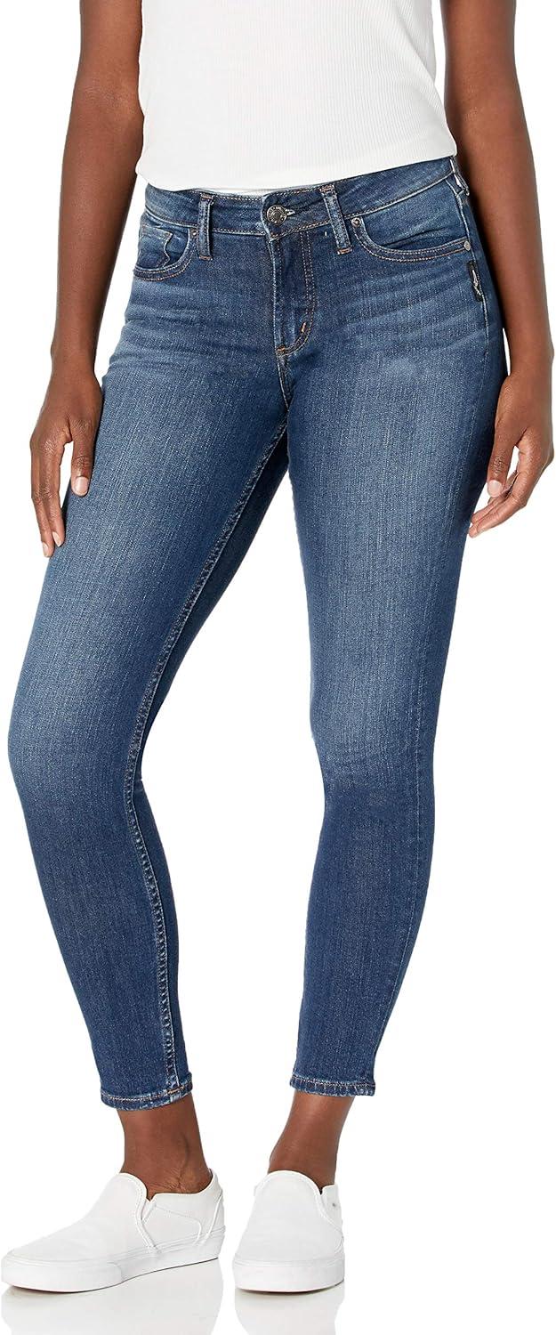 image:imageSilver Jeans Co Womens Suki Mid Rise Curvy Fit Skinny JeansDark Indigo Shade