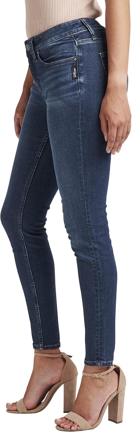 image:imageSilver Jeans Co Womens Suki Mid Rise Curvy Fit Skinny JeansDark Indigo Shade