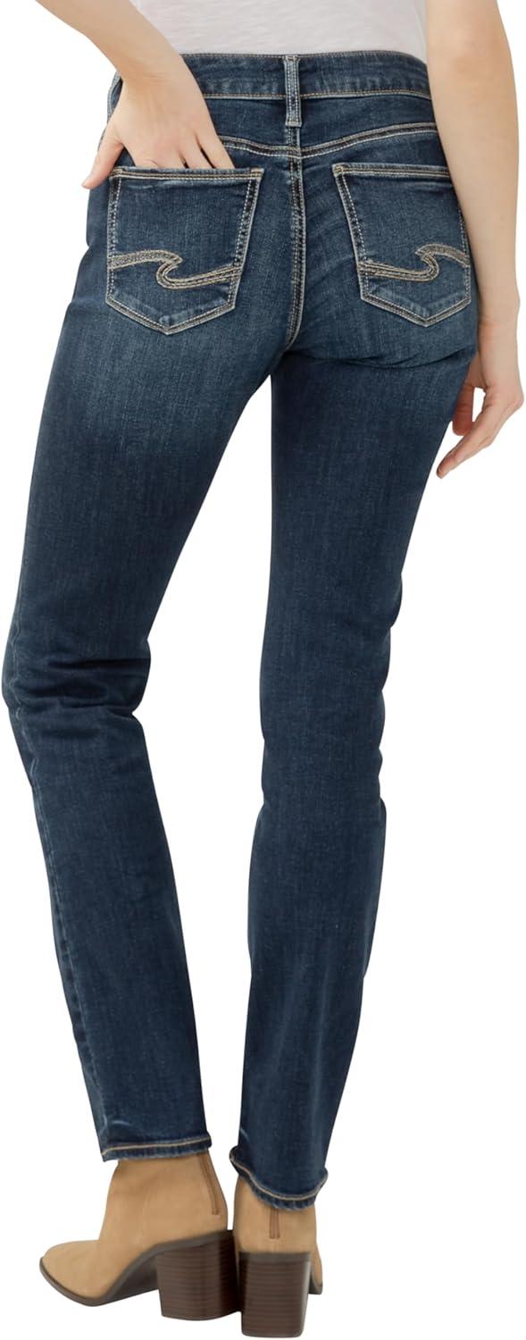 image:imageSilver Jeans Co Womens Suki Mid Rise Curvy Fit Skinny JeansDark Indigo Wash