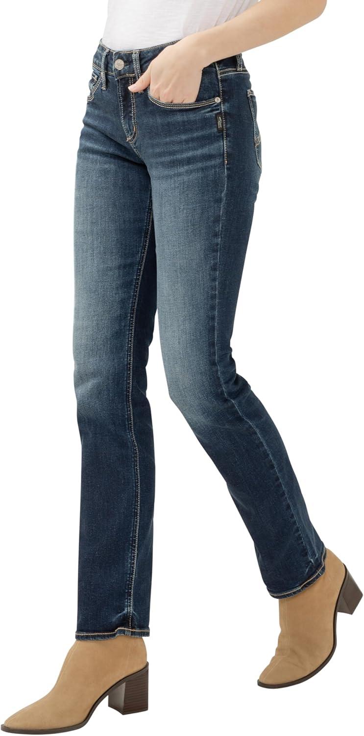 image:imageSilver Jeans Co Womens Suki Mid Rise Curvy Fit Skinny JeansDark Indigo Wash