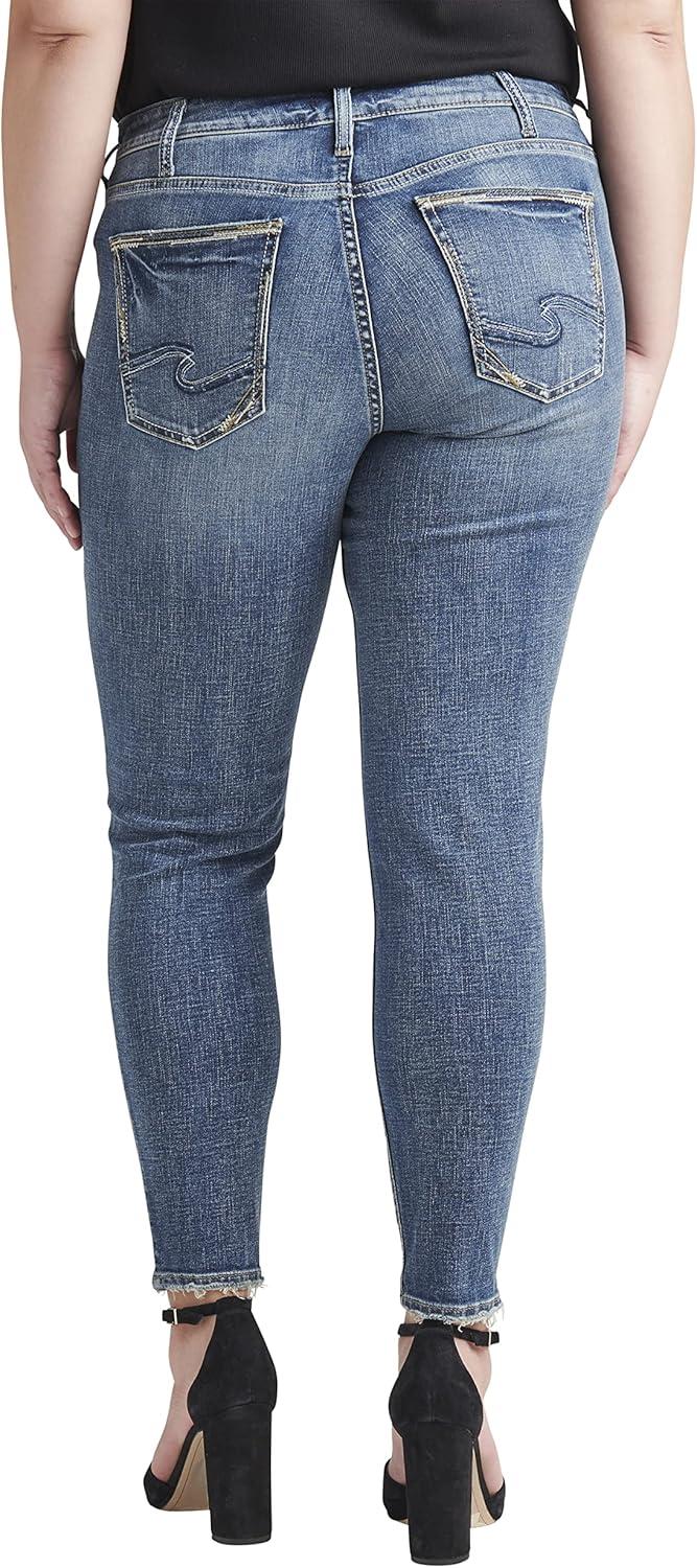 image:imageSilver Jeans Co Womens Suki Mid Rise Curvy Fit Skinny JeansDark Wash Edk358
