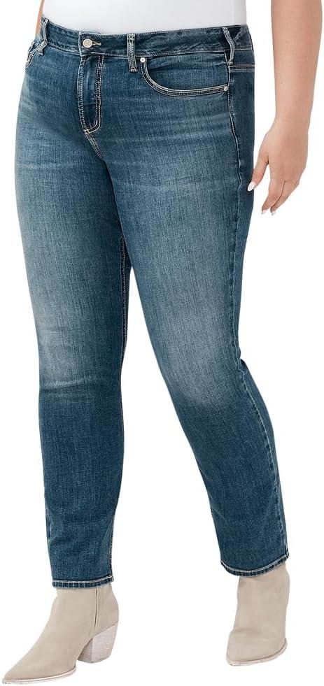 image:imageSilver Jeans Co Womens Suki Mid Rise Curvy Fit Skinny JeansLuxe Stretch Dark Wash