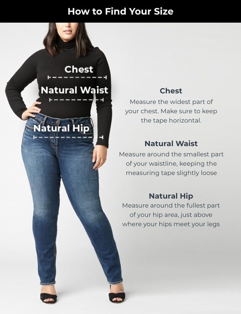 image:imageSilver Jeans Co Womens Suki Mid Rise Curvy Fit Skinny JeansLuxe Stretch Dark Wash