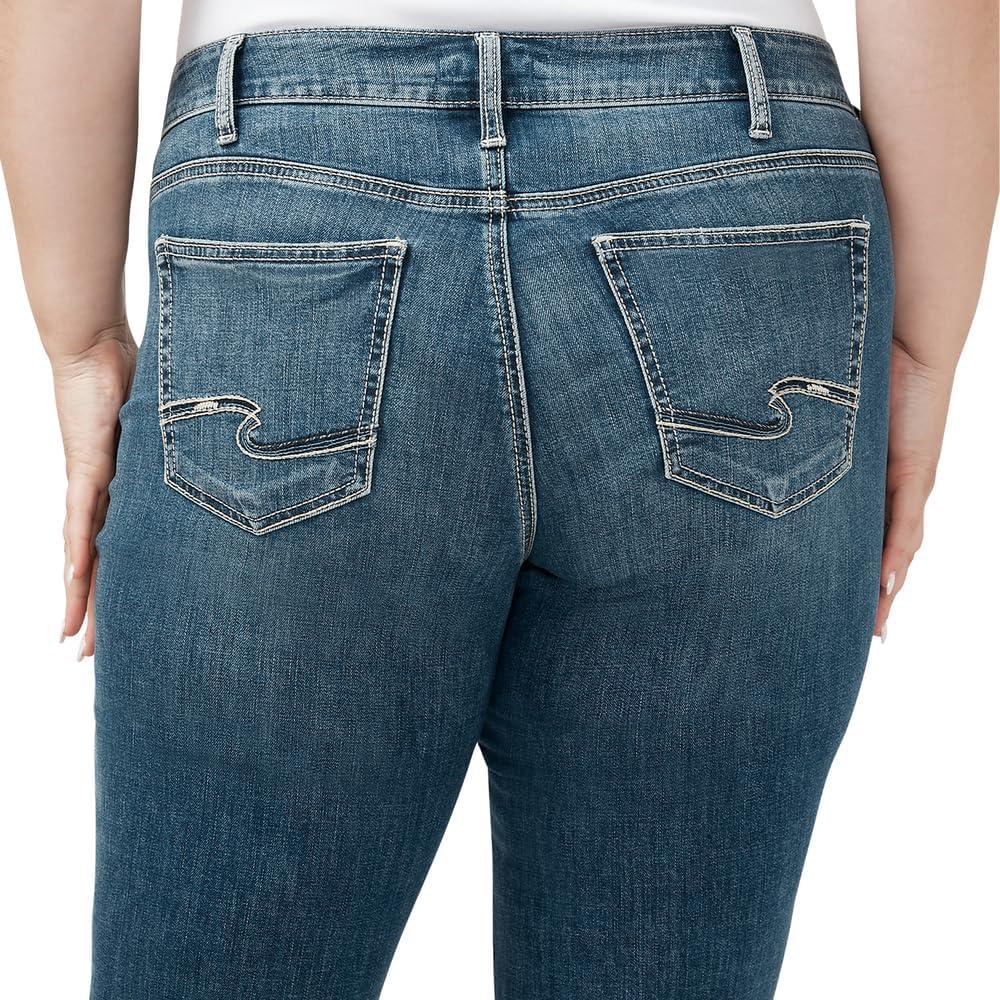 image:imageSilver Jeans Co Womens Suki Mid Rise Curvy Fit Skinny JeansLuxe Stretch Dark Wash