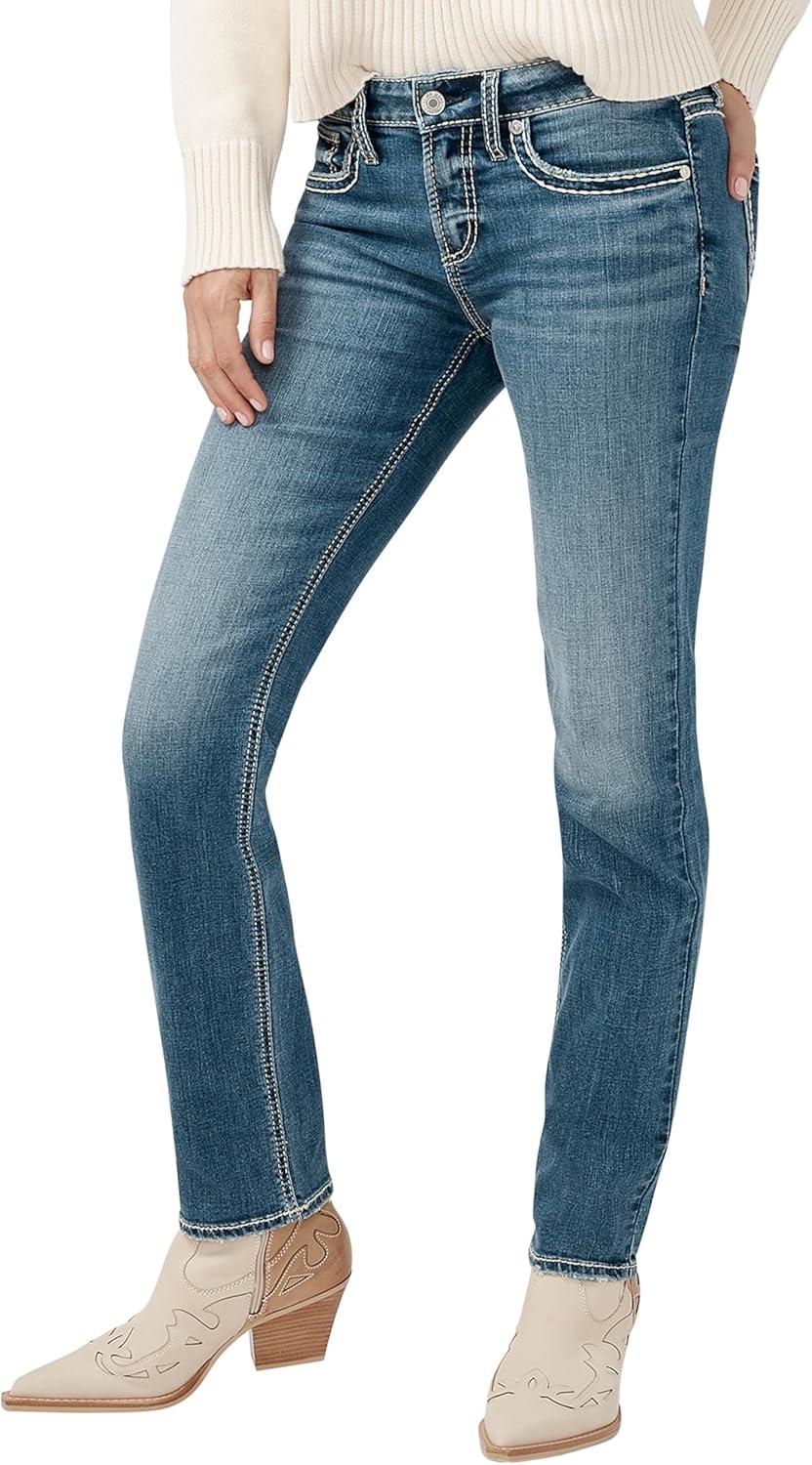 image:imageSilver Jeans Co Womens Suki Mid Rise Curvy Fit Skinny JeansLuxe Stretch Med Indigo