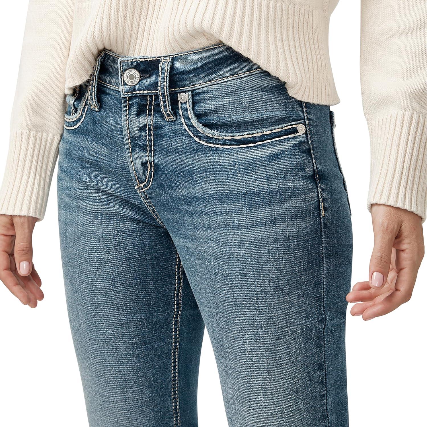 image:imageSilver Jeans Co Womens Suki Mid Rise Curvy Fit Skinny JeansLuxe Stretch Med Indigo