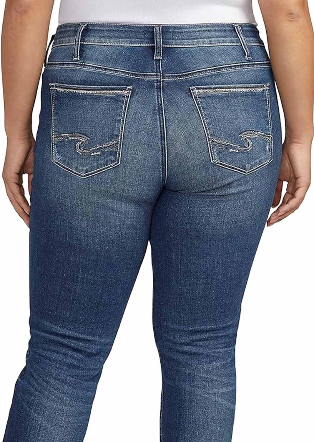 image:imageSilver Jeans Co Womens Suki Mid Rise Curvy Fit Skinny JeansMed Wash Eae358
