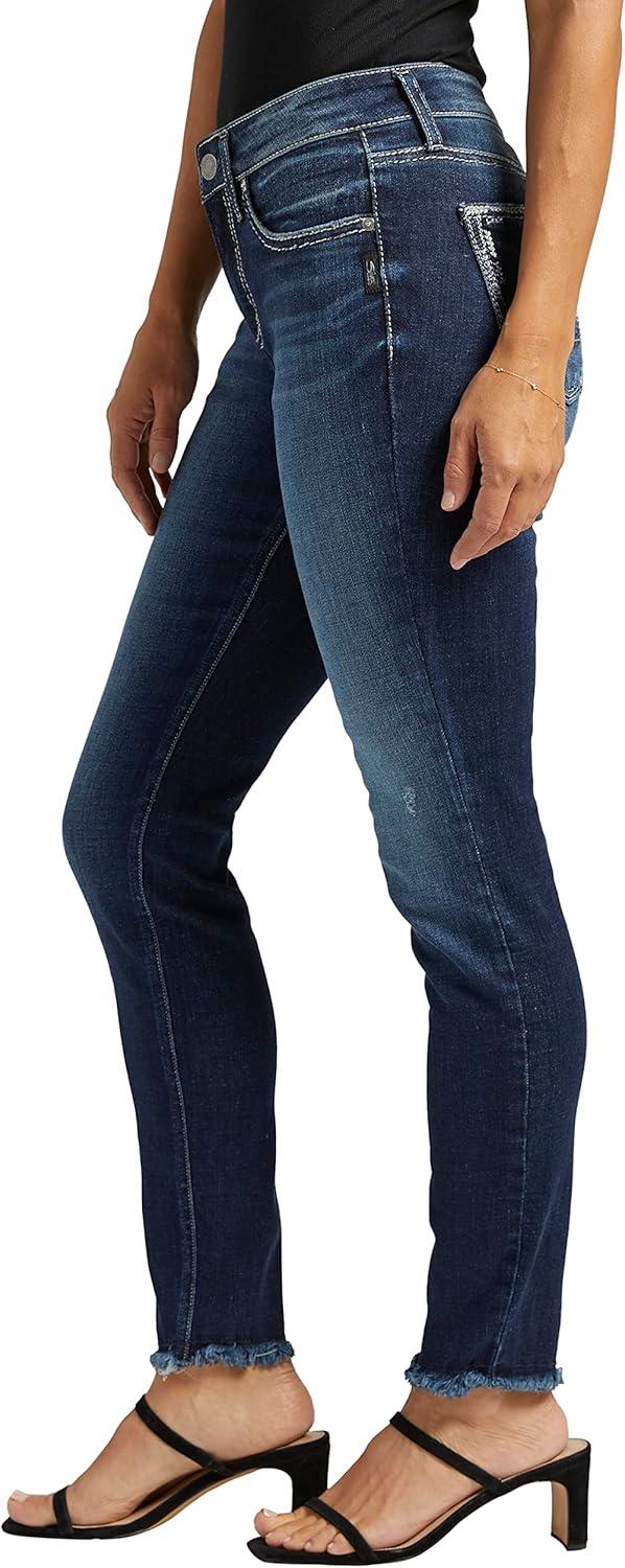 image:imageSilver Jeans Co Womens Suki Mid Rise Curvy Fit Skinny JeansMed Wash Eae379