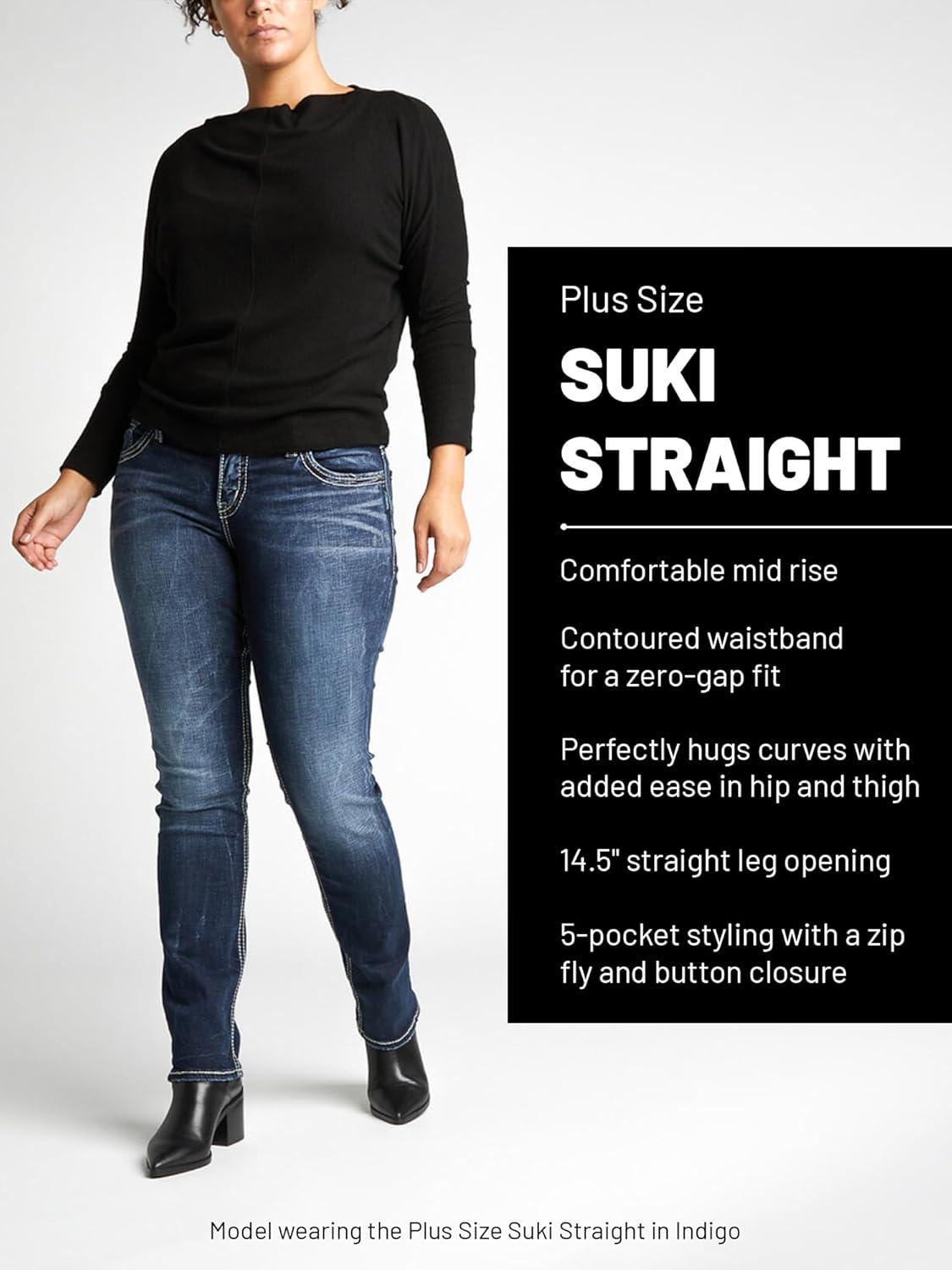 image:imageSilver Jeans Co Womens Suki Mid Rise Curvy Fit Skinny JeansMed Wash Eae389
