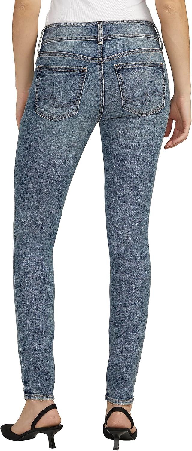 image:imageSilver Jeans Co Womens Suki Mid Rise Curvy Fit Skinny JeansMed Wash Ecf219