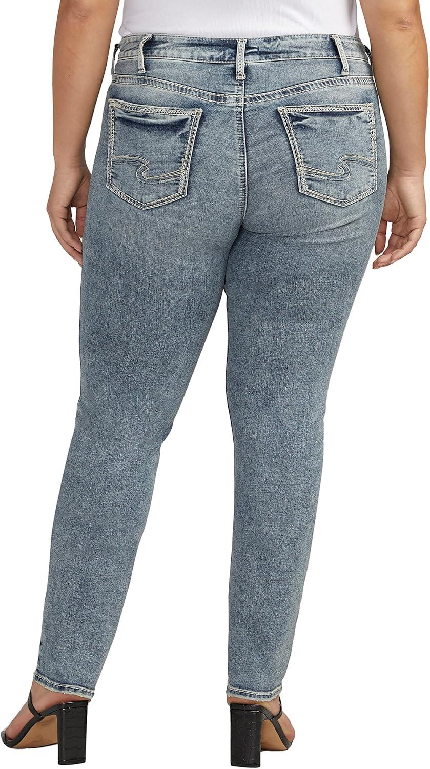 image:imageSilver Jeans Co Womens Suki Mid Rise Curvy Fit Skinny JeansMed Wash Ecf289
