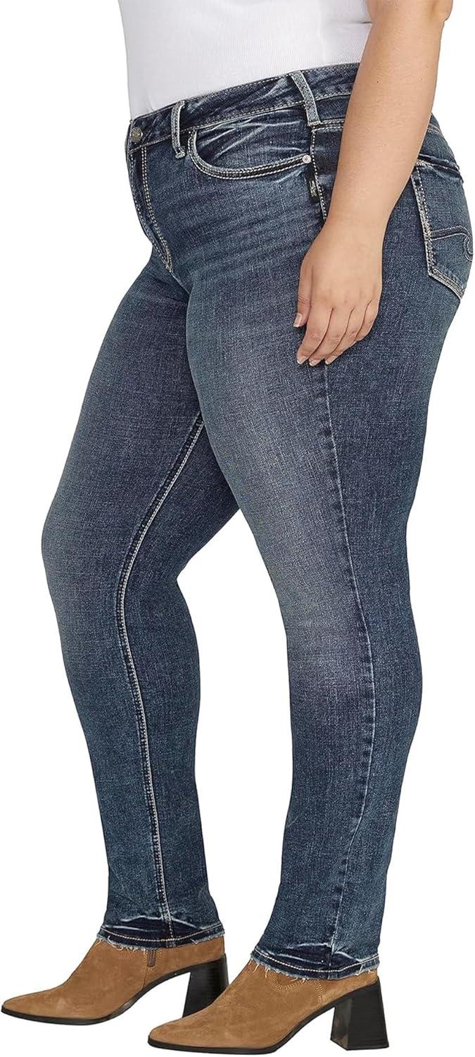 image:imageSilver Jeans Co Womens Suki Mid Rise Curvy Fit Skinny JeansMed Wash Ecf385