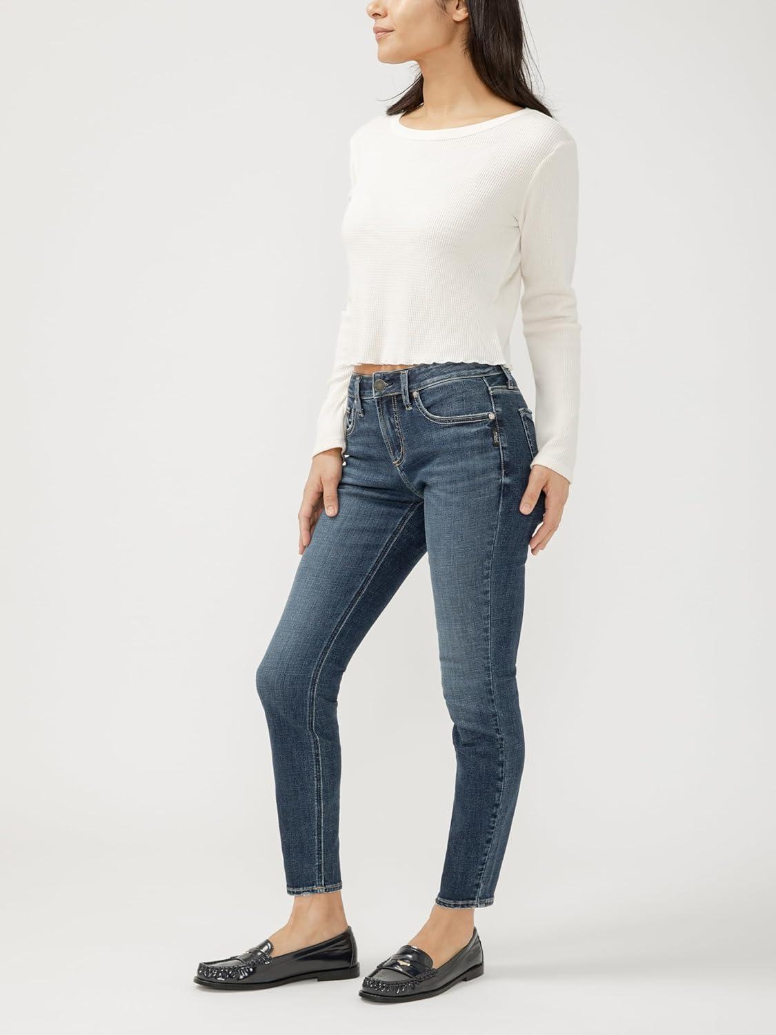 image:imageSilver Jeans Co Womens Suki Mid Rise Curvy Fit Skinny JeansOrion