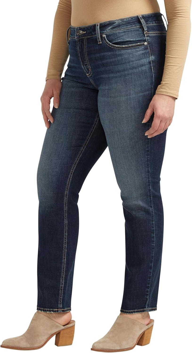 image:imageSilver Jeans Co Womens Suki Mid Rise Curvy Fit Skinny JeansStraight Leg Indigo