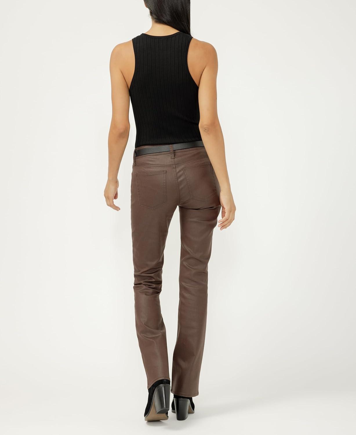 image:imageSilver Jeans Co Womens Suki Mid Rise Curvy Fit Slim Bootcut JeansCoated Java