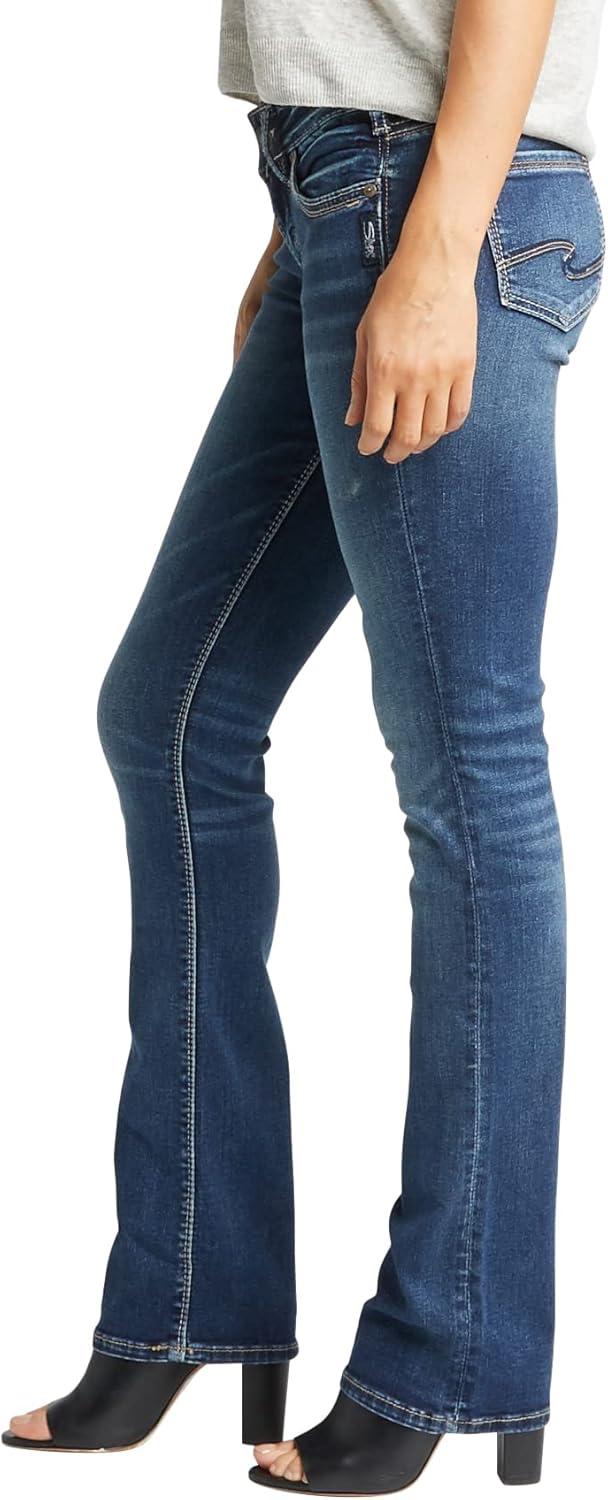 image:imageSilver Jeans Co Womens Suki Mid Rise Curvy Fit Slim Bootcut JeansDark Comfort Stretch