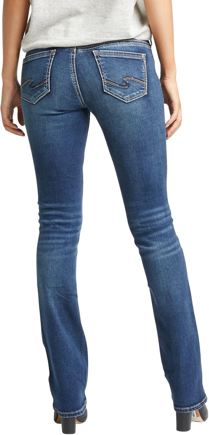 image:imageSilver Jeans Co Womens Suki Mid Rise Curvy Fit Slim Bootcut JeansDark Comfort Stretch