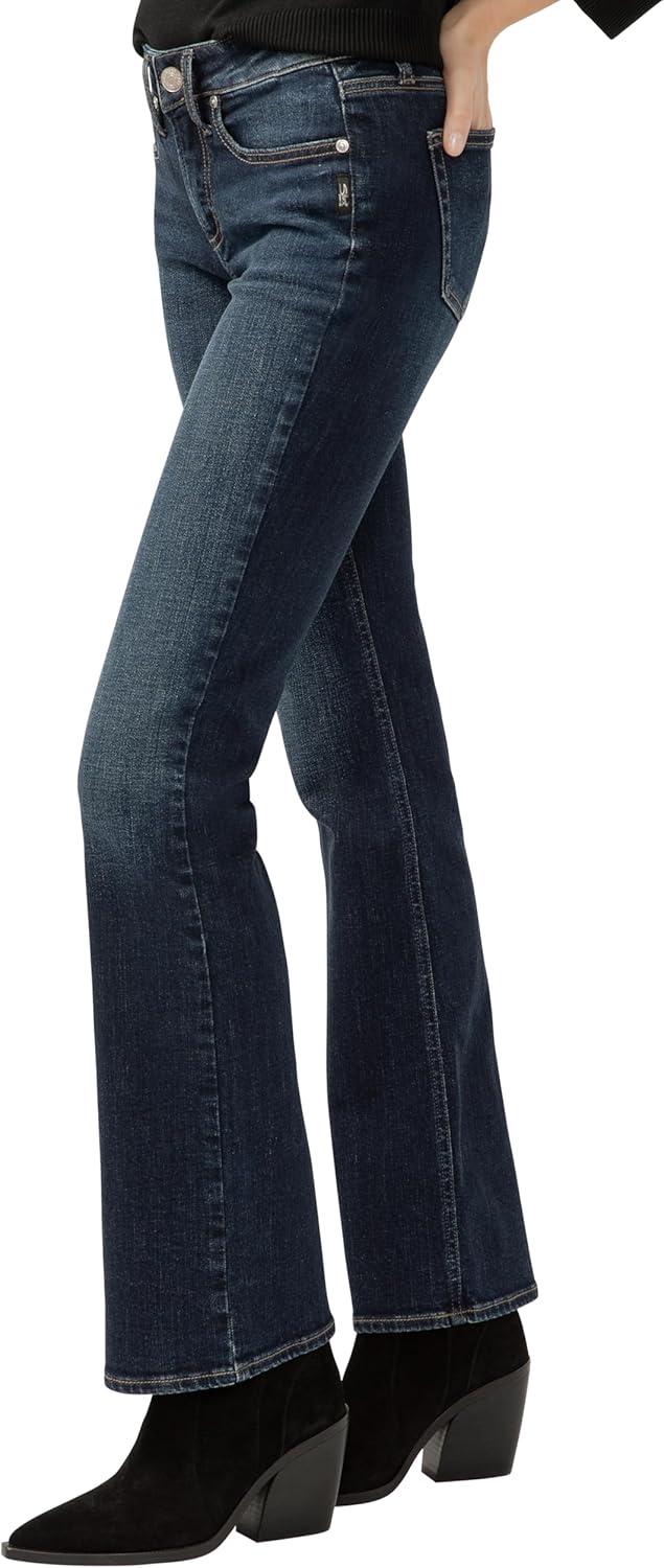 image:imageSilver Jeans Co Womens Suki Mid Rise Curvy Fit Slim Bootcut JeansDark Indigo