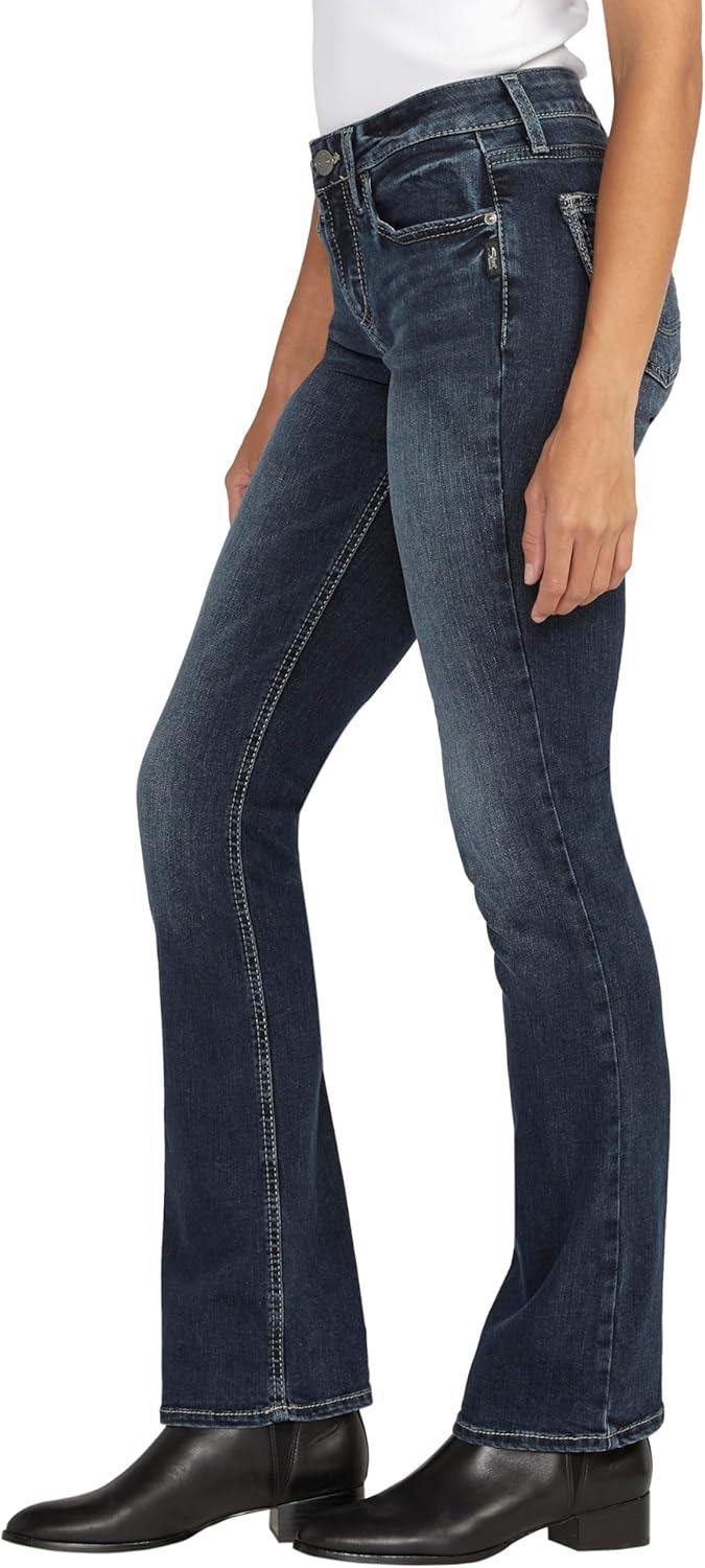 image:imageSilver Jeans Co Womens Suki Mid Rise Curvy Fit Slim Bootcut JeansDark Indigo Rinse