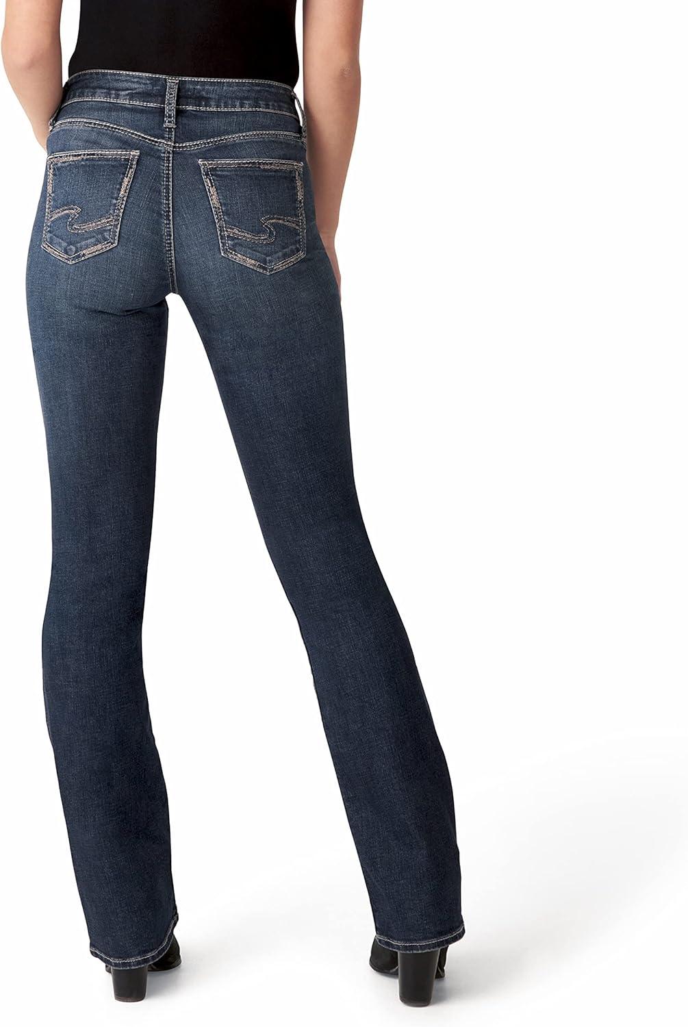 image:imageSilver Jeans Co Womens Suki Mid Rise Curvy Fit Slim Bootcut JeansDark Power Stretch