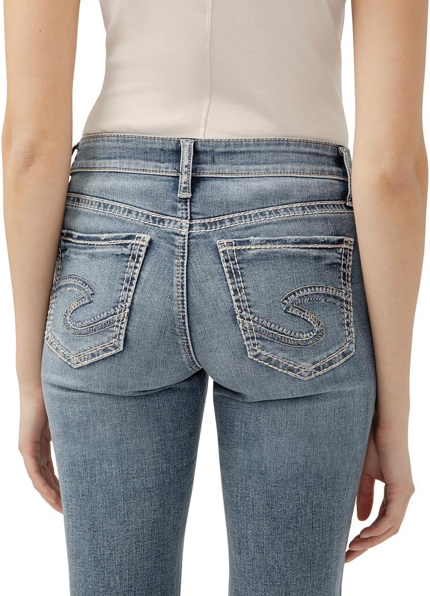 image:imageSilver Jeans Co Womens Suki Mid Rise Curvy Fit Slim Bootcut JeansDark Wash