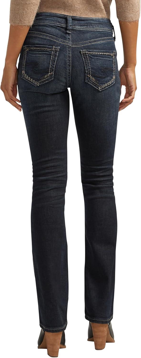 image:imageSilver Jeans Co Womens Suki Mid Rise Curvy Fit Slim Bootcut JeansGrey Dark Indigo Rinse