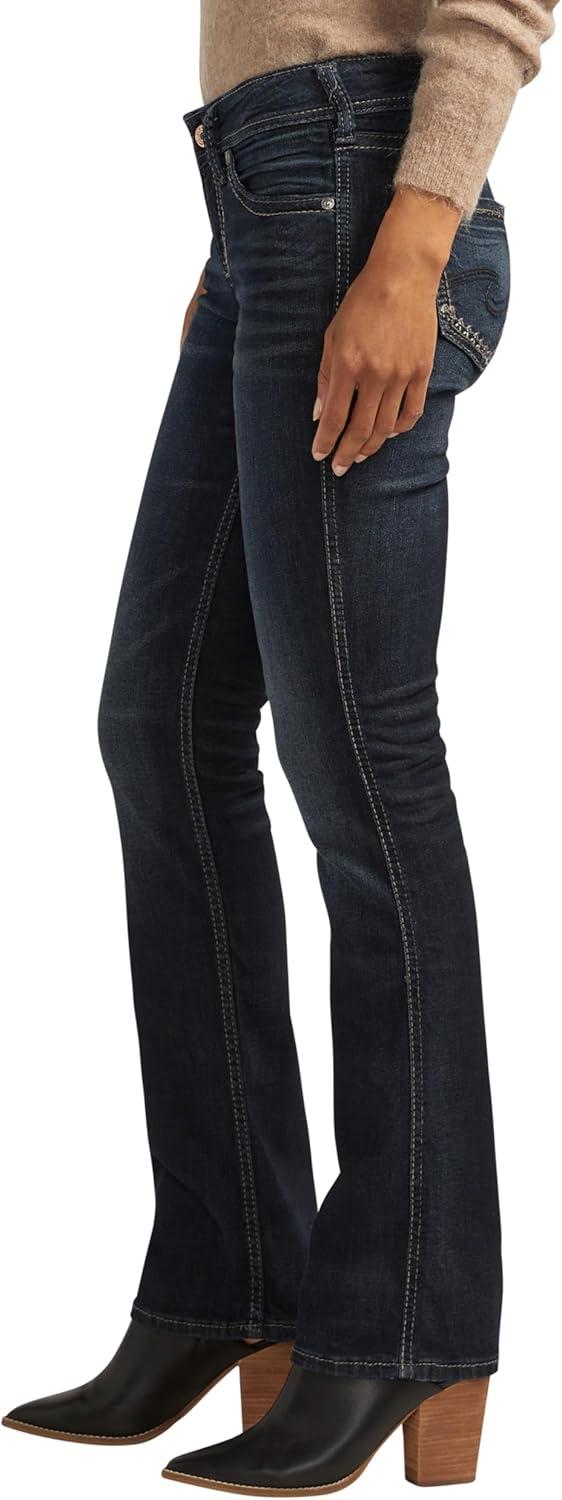 image:imageSilver Jeans Co Womens Suki Mid Rise Curvy Fit Slim Bootcut JeansGrey Dark Indigo Rinse