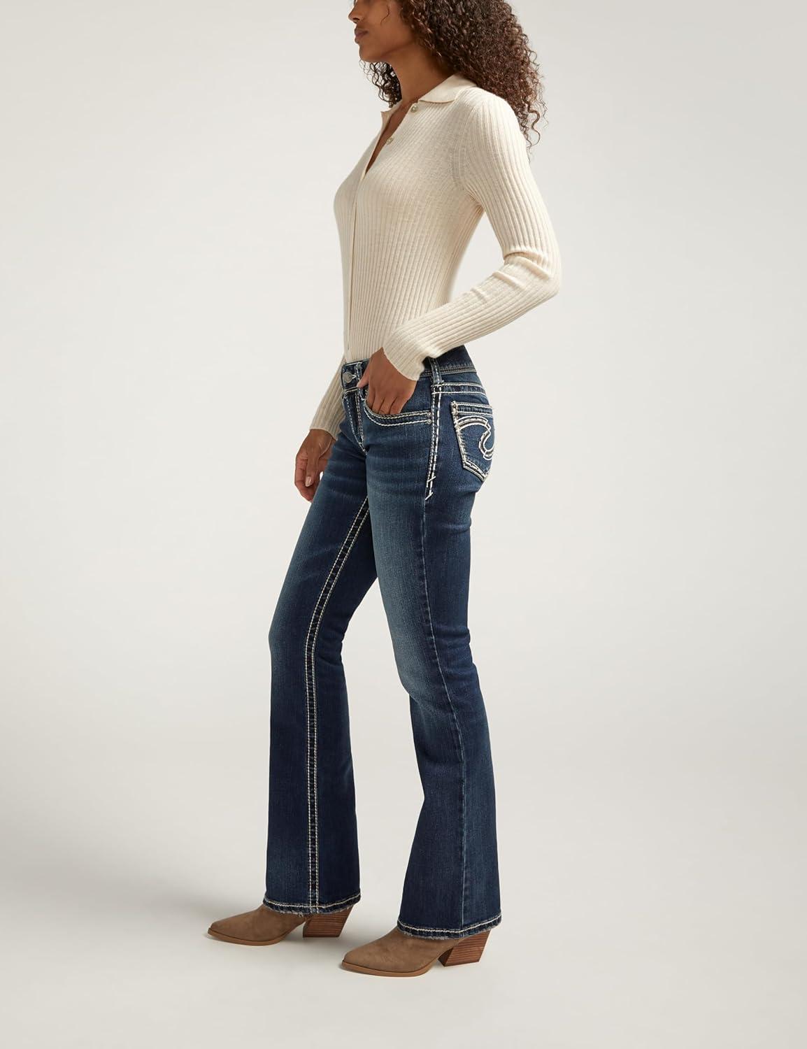 image:imageSilver Jeans Co Womens Suki Mid Rise Curvy Fit Slim Bootcut JeansIndigo