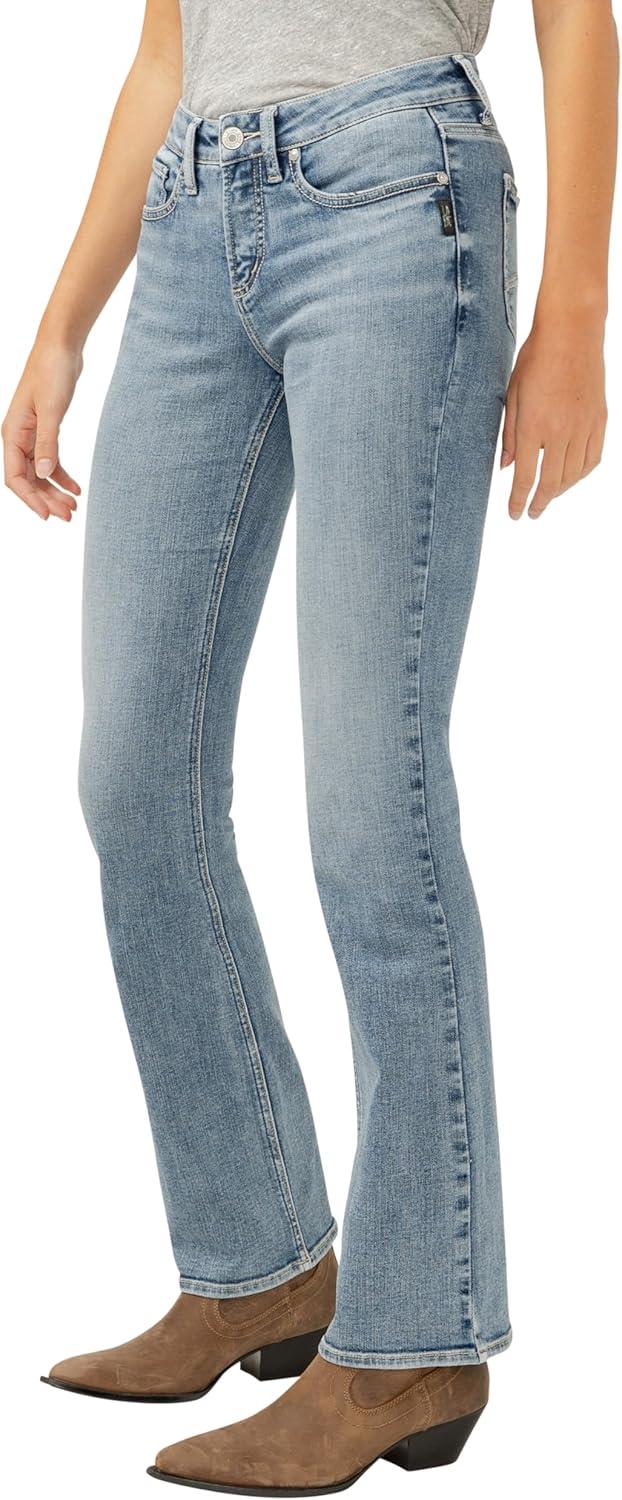 image:imageSilver Jeans Co Womens Suki Mid Rise Curvy Fit Slim Bootcut JeansLight Indigo