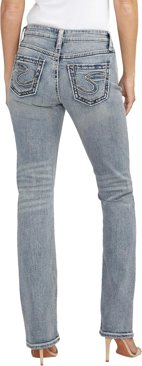 image:imageSilver Jeans Co Womens Suki Mid Rise Curvy Fit Slim Bootcut JeansLight Wash Indigo