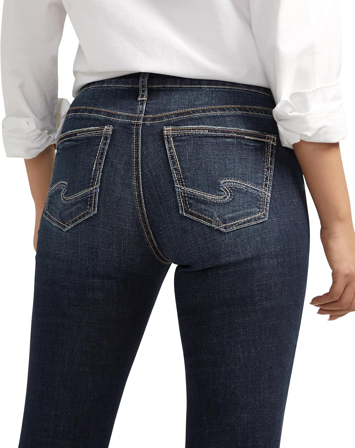 image:imageSilver Jeans Co Womens Suki Mid Rise Curvy Fit Slim Bootcut JeansLuxe Stretch Dark Indigo