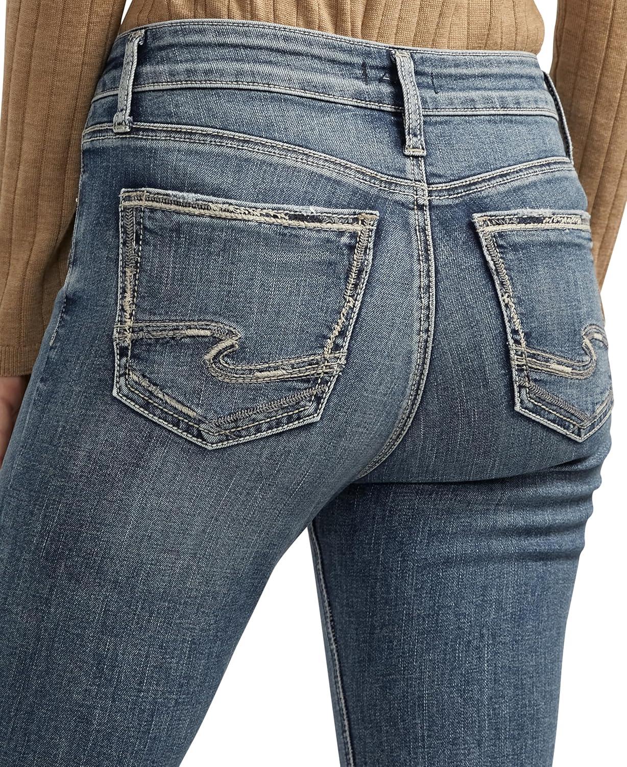 image:imageSilver Jeans Co Womens Suki Mid Rise Curvy Fit Slim Bootcut JeansLuxe Stretch Med Wash