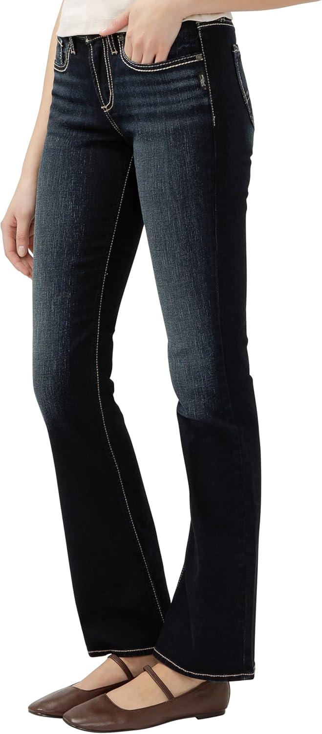 image:imageSilver Jeans Co Womens Suki Mid Rise Curvy Fit Slim Bootcut JeansMed Wash
