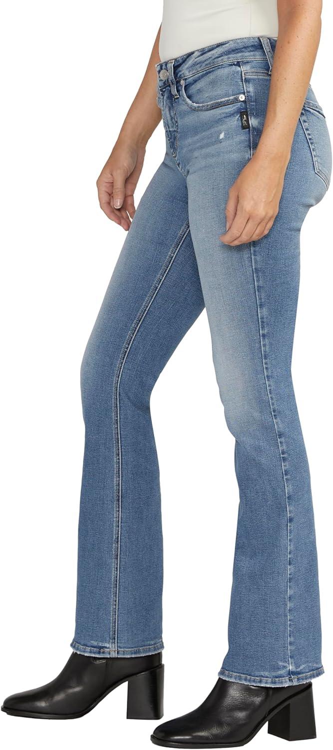image:imageSilver Jeans Co Womens Suki Mid Rise Curvy Fit Slim Bootcut JeansMed Wash Cvs253