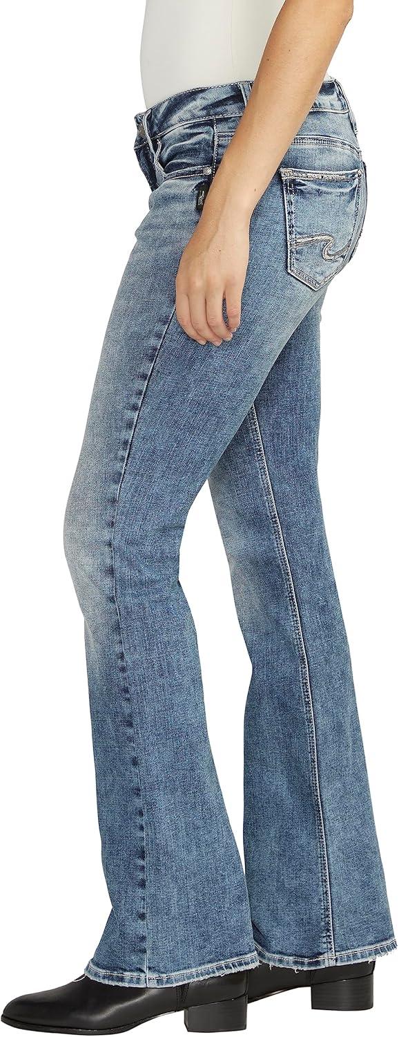 image:imageSilver Jeans Co Womens Suki Mid Rise Curvy Fit Slim Bootcut JeansMed Wash Ecf204