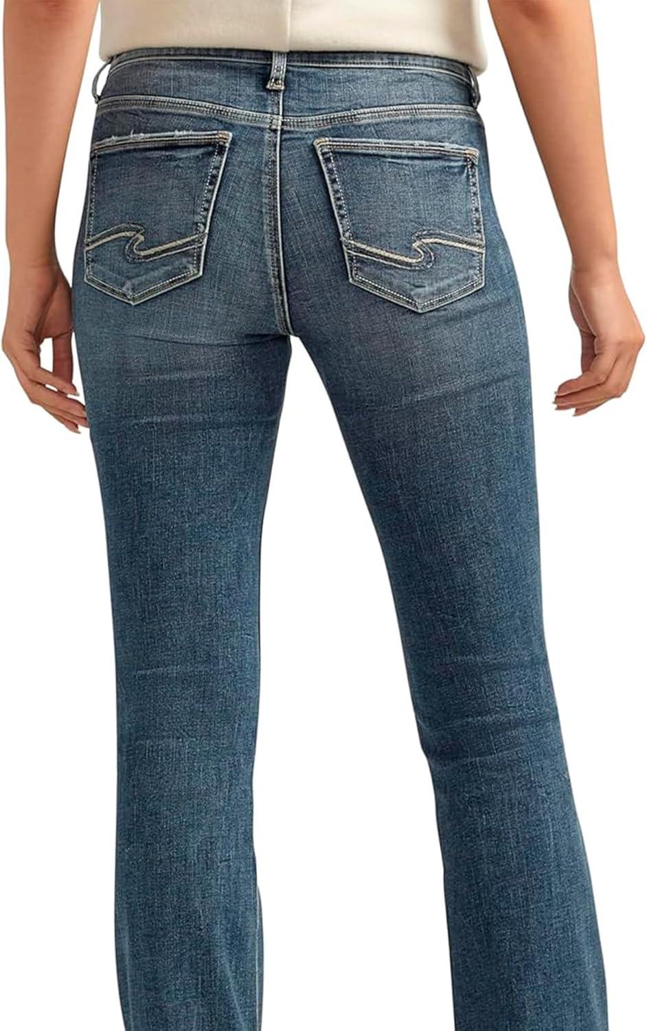 image:imageSilver Jeans Co Womens Suki Mid Rise Curvy Fit Slim Bootcut JeansMed Wash Ecf234