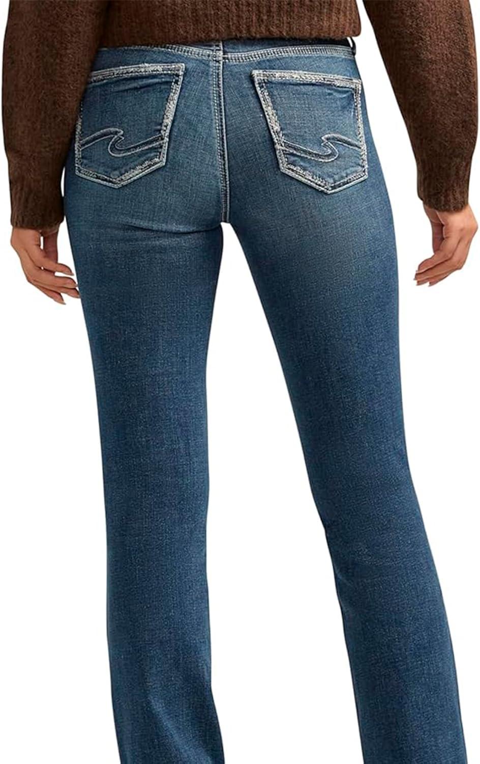 image:imageSilver Jeans Co Womens Suki Mid Rise Curvy Fit Slim Bootcut JeansMed Wash Ecf340